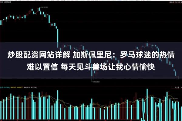 炒股配资网站详解 加斯佩里尼:罗马球迷的热情难以置信 每天见斗兽场让我心情愉快